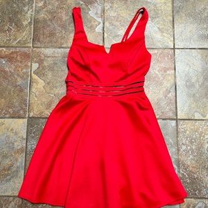 Red short dress